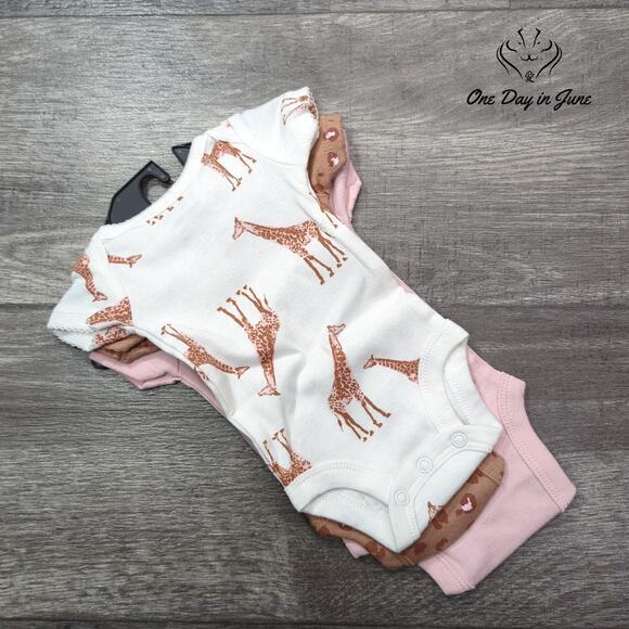 Carters 3 Pack One Piece Preemie Size NB - Picture 3 of 3